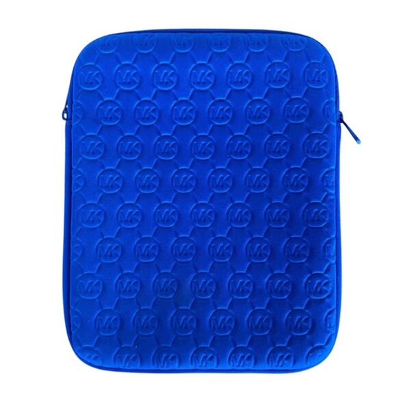 Michael Kors Embossed Royal Blue Padded Tablet Case 10x8 - Picture 3 of 4